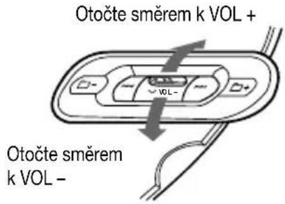 Otočte směrem k VOL + Otočte směrem k VOL -