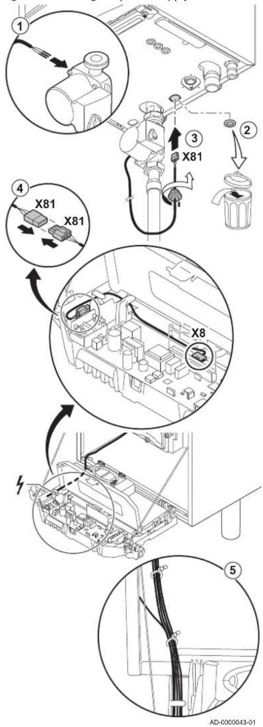 Remeha Quinta Pro 55 - ■ Connecting the PWM pump - 1