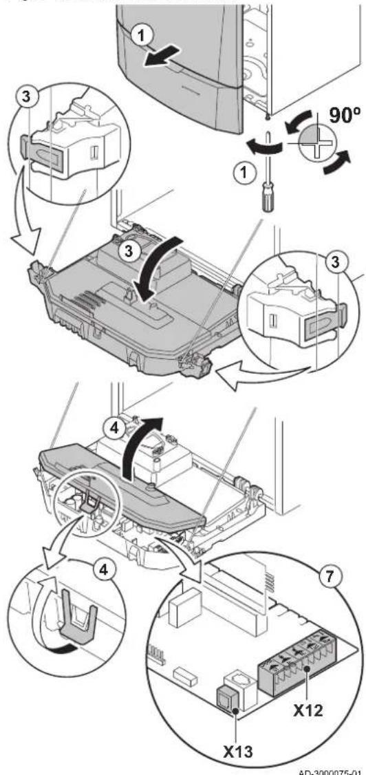 Remeha Quinta Pro 55 - Access to the connectors - 1