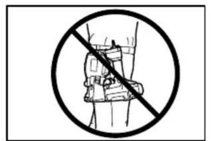 Prohibition sign with crossed-out medical device symbol and prohibition circle