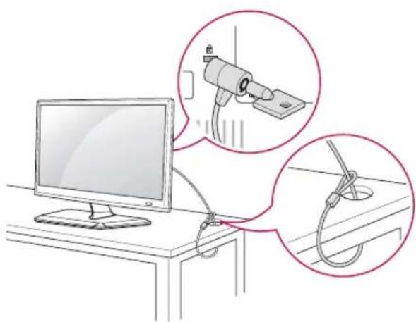 LG M2432D-PR - Using the Kensington security system - 1