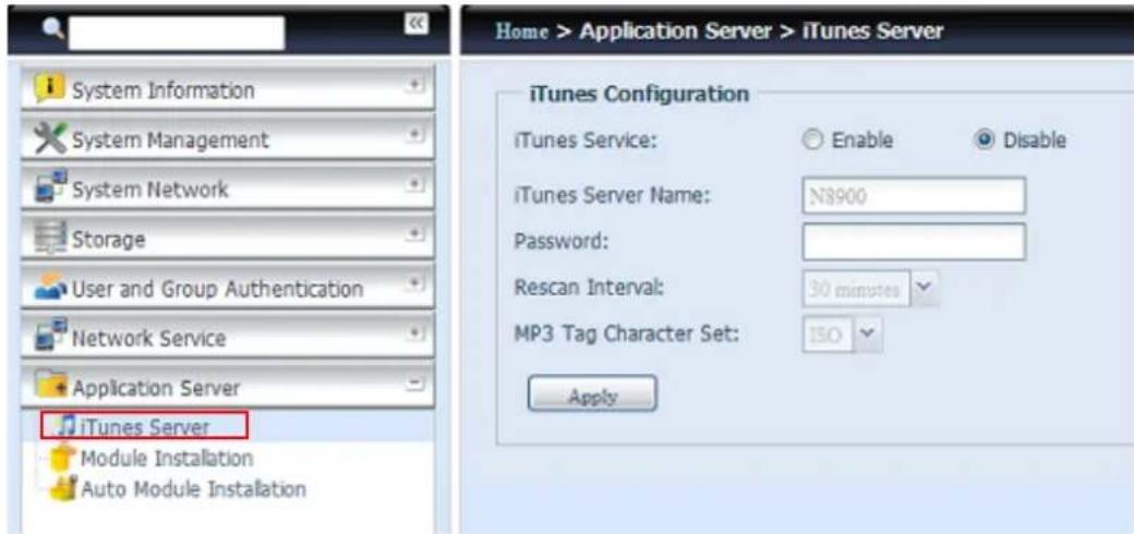Thecus N12000PRO - iTunes® Server - 1