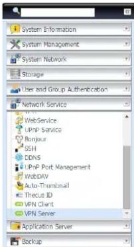 Thecus N12000PRO - VPN Server - 1
