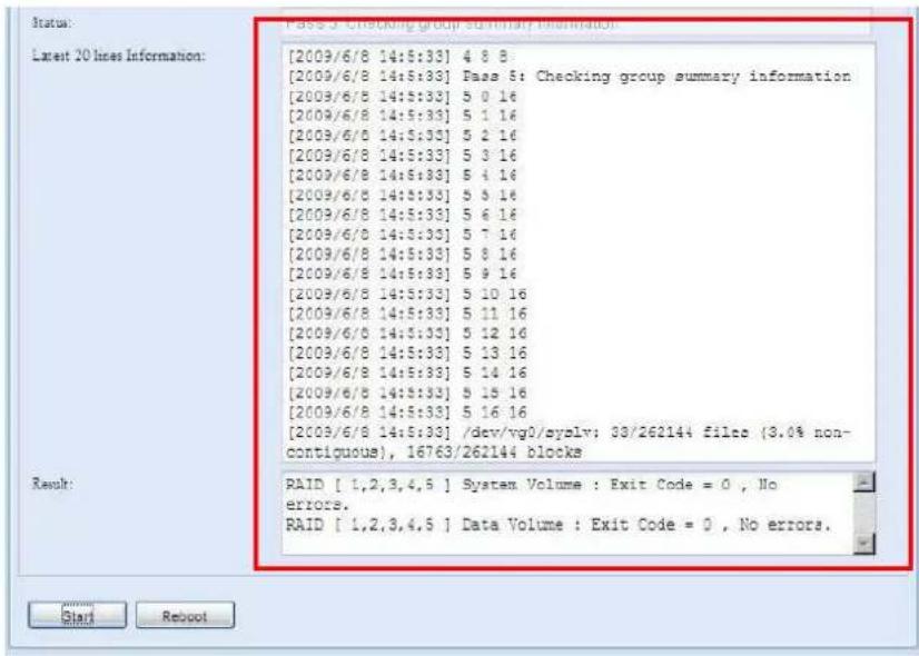 Thecus N12000PRO - File System Check - 7