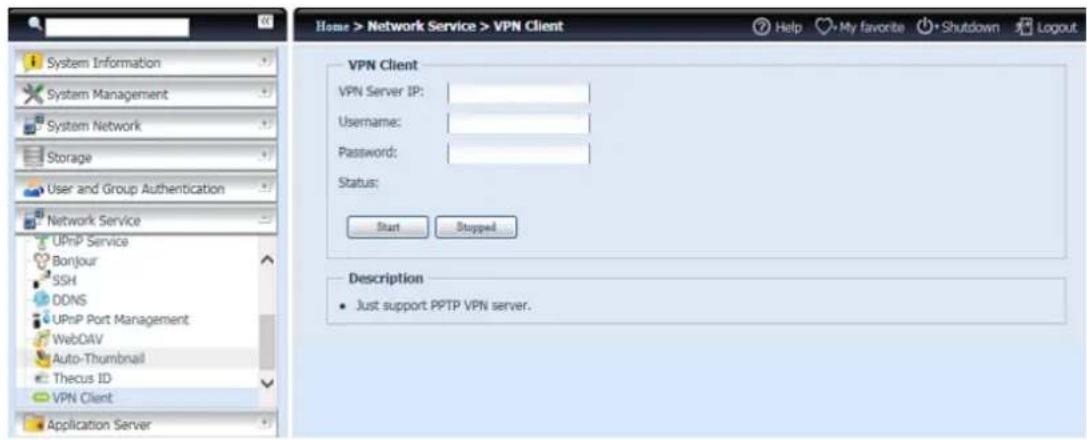 Thecus N12000PRO - VPN Client - 1
