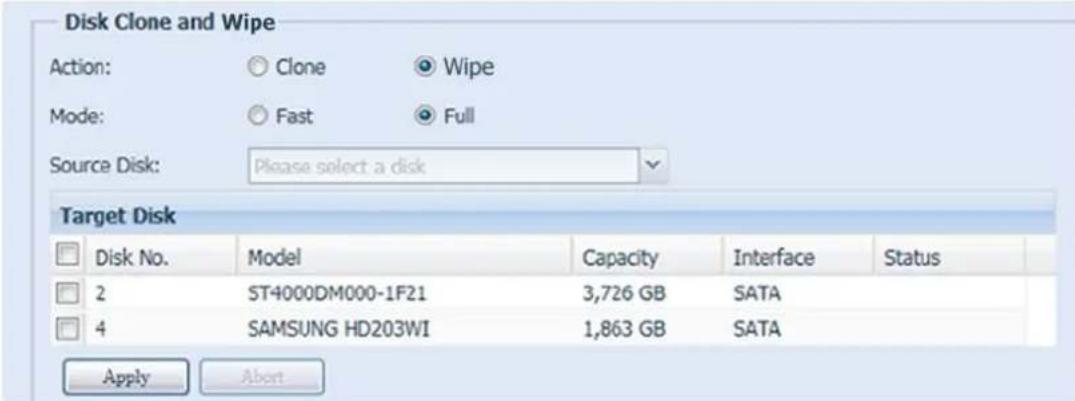 Thecus N12000PRO - Disk Wipe: - 1