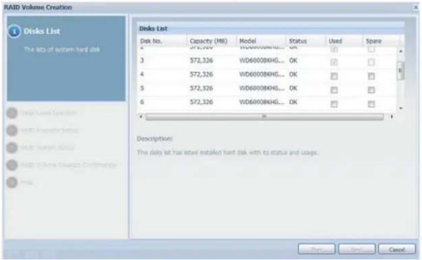Thecus N12000PRO - Create a RAID - 1