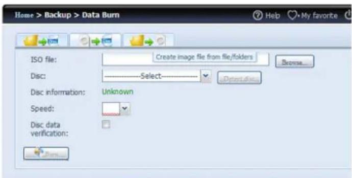 Thecus N12000PRO - Create image file from files/folders - 1