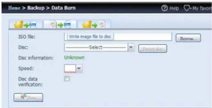 Thecus N12000PRO - Write image file to disc - 1