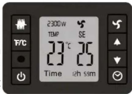 2300w TEMP SE 23℃ 25 Time 12h 55m