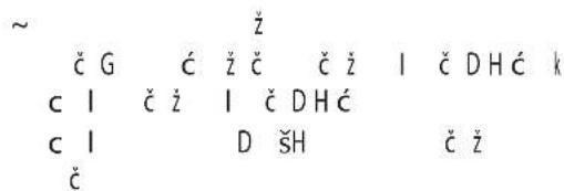 ~ č G č ž č č ž I č DHé k c I č ž I č DHé c I D šH č ž č