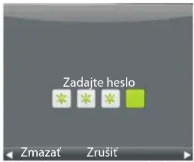 Zadajte heslo Zmazat' Zrušit'