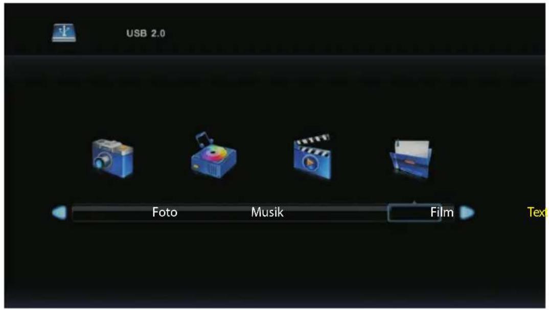 USB 2.0 Foto Musik Film Tex