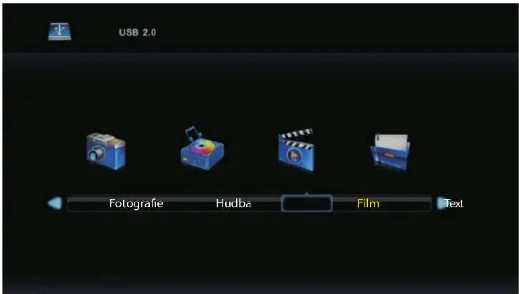 USB 2.0 Fotografie Hudba Film Text