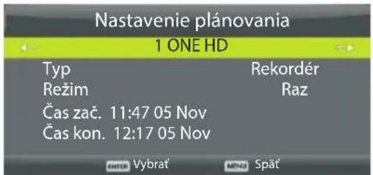 ECG 32 H04T2S2 - Zoznam plánu (prehl'ad naprogramovaných udalostí) - 2