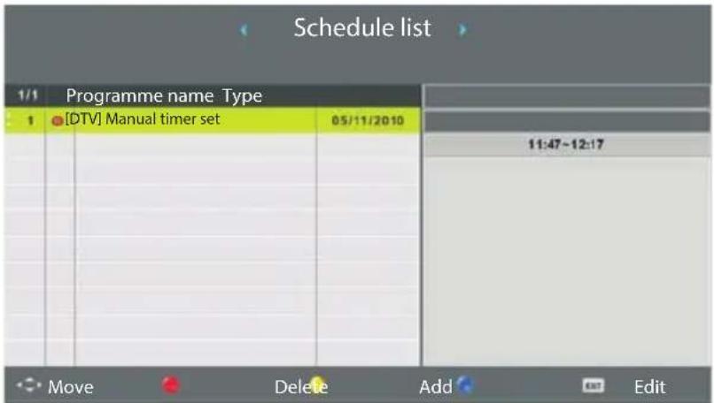 ECG 32 H04T2S2 - Programming schedule (overview of programmed events) - 1