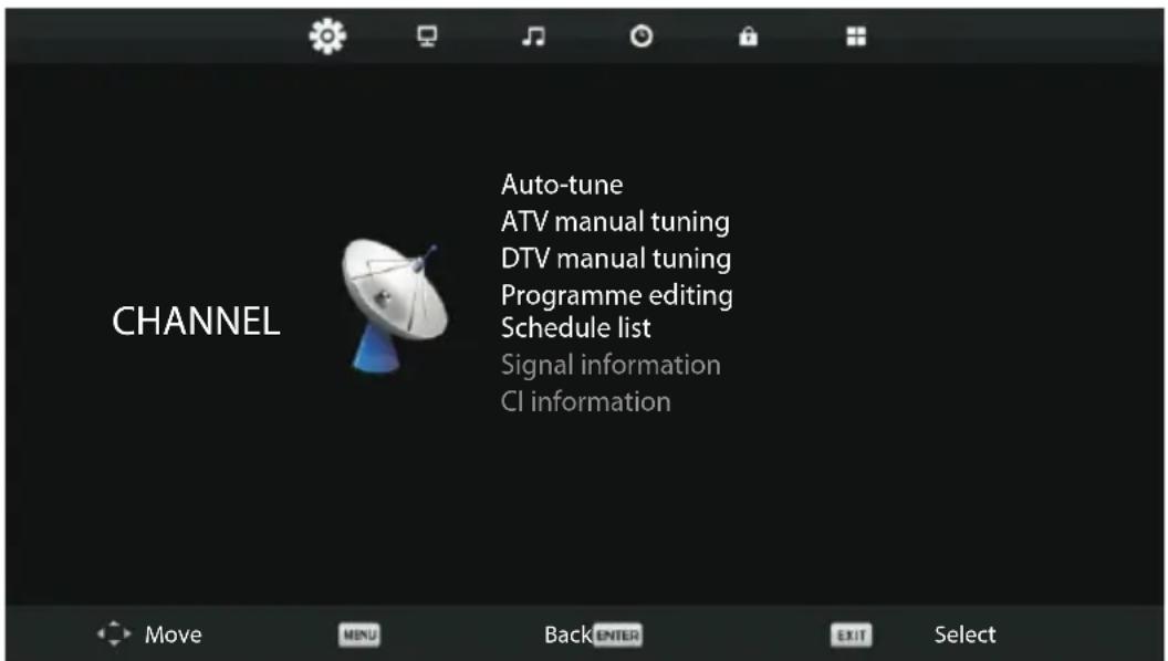 ECG 32 H04T2S2 - Channel menu - 1