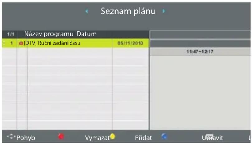 ECG 32 H04T2S2 - Seznam plánu (přehled naprogramovaných událostí) - 1