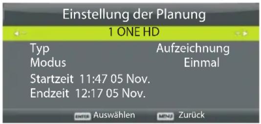 ECG 32 H02T2S2 - Liste mit Plänen (Übersicht vorprogrammierter Ereignisse) - 2