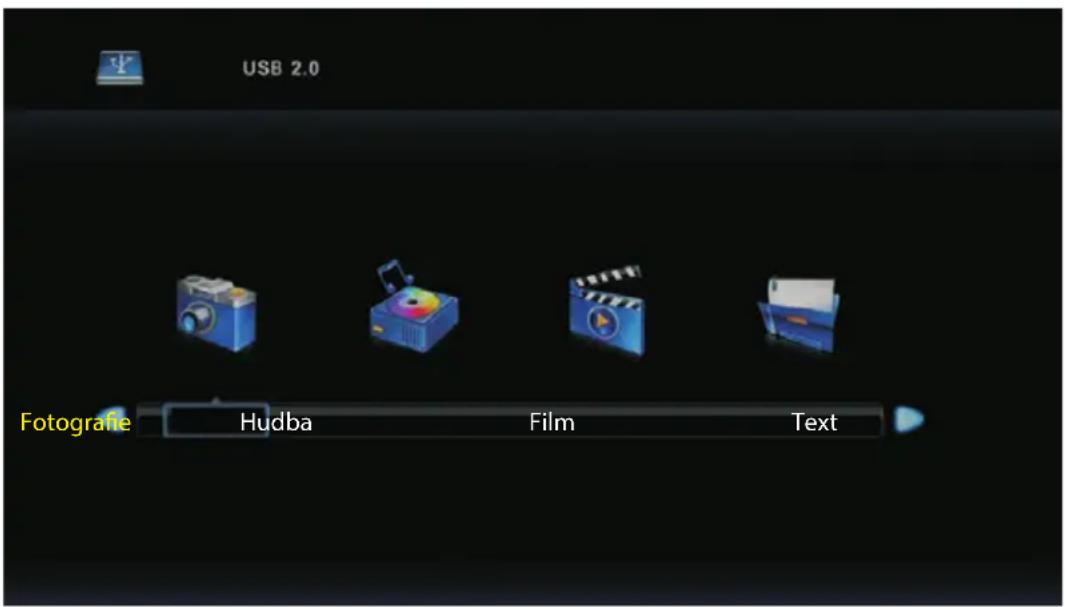USB 2.0 Fotografie Hudba Film Text