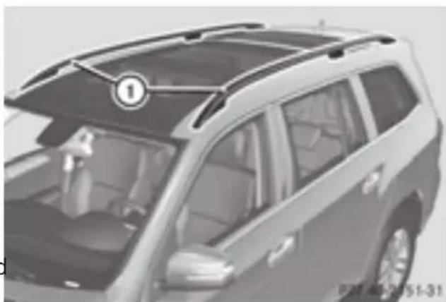 Mercedes-Benz GL 450 (2015) - Attaching the roof carrier - 1