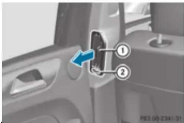 Mercedes-Benz GL 450 (2015) - Setting the B-pillar air vent - 1