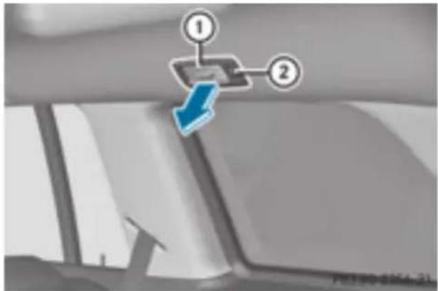 Mercedes-Benz GL 450 (2015) - Setting the B-pillar air vent - 3