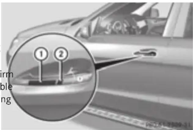 Mercedes-Benz GL 450 (2015) - Locking/unlocking centrally - 1