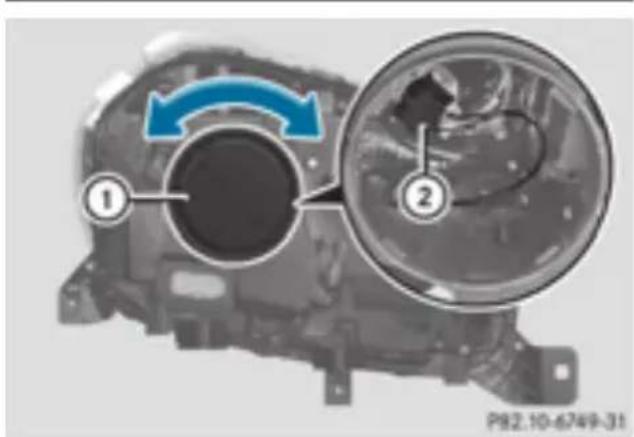 Mercedes-Benz GL 450 (2015) - Low-beam headlamps (halogen head-lamps) - 1