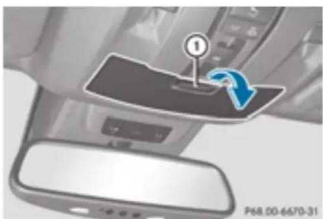 Mercedes-Benz GL 450 (2015) - Eyeglasses compartment - 1
