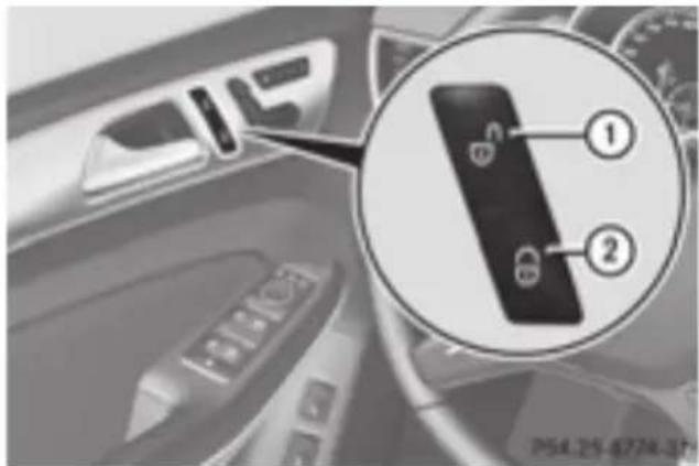 Mercedes-Benz GL 450 (2015) - Automatic locking feature - 1