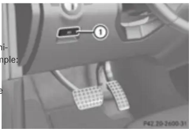 Mercedes-Benz GL 450 (2015) - Applying/releasing manually - 1