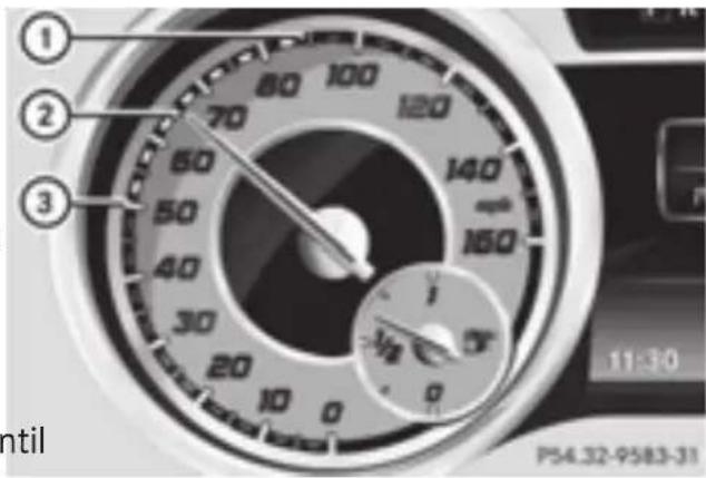 Mercedes-Benz GL 450 (2015) - Displays in the speedometer - 1