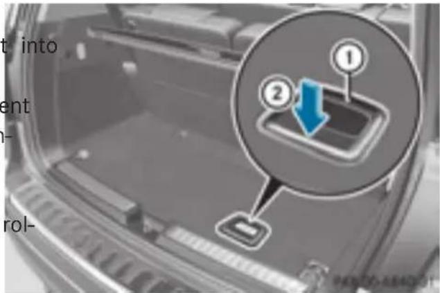 Mercedes-Benz GL 450 (2015) - Extending/retracting the cargo compartment cover - 2