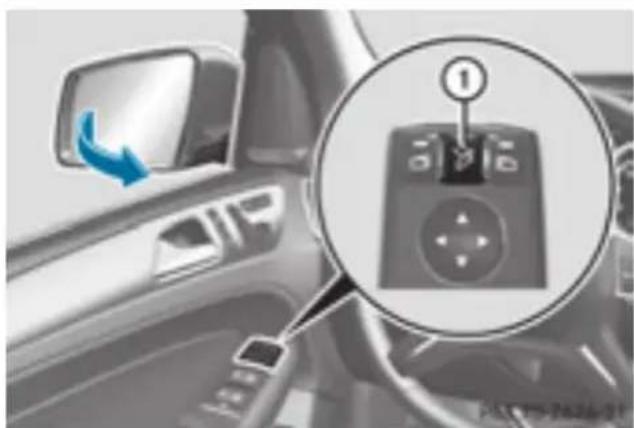 Mercedes-Benz GL 450 (2015) - Folding the exterior mirrors in or electrically - 1