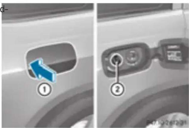 Mercedes-Benz GL 450 (2015) - Closing the DEF filler cap - 2