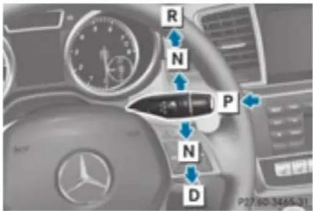 Mercedes-Benz GL 450 (2015) - Overview of transmission positions - 1