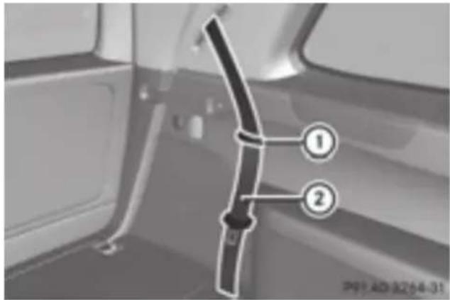 Mercedes-Benz GL 450 (2015) - Folding the rear bench seat forwards - 3