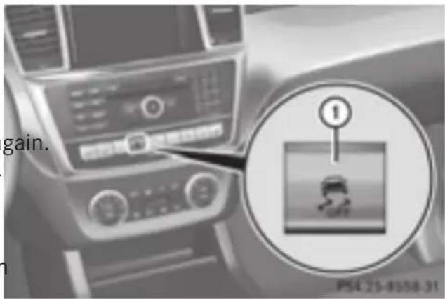 Mercedes-Benz GL 450 (2015) - Deactivating/activating ESP® - 1