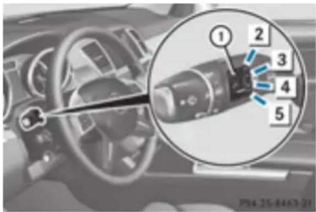 Mercedes-Benz GL 450 (2015) - Switching the rear window wiper off - 1