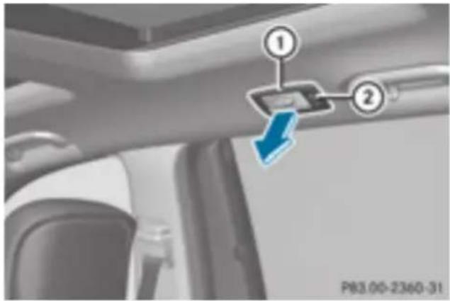 Mercedes-Benz GL 450 (2015) - Setting the B-pillar air vent - 2