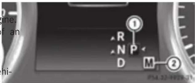 Mercedes-Benz GL 450 (2015) - Transmission position and drive program display - 1