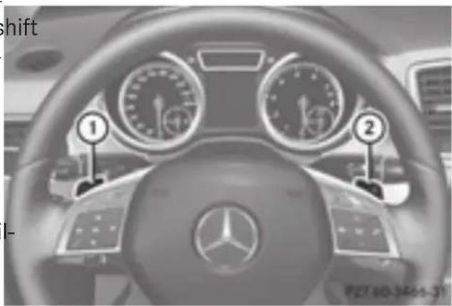 Mercedes-Benz GL 450 (2015) - Steering wheel paddle shifters - 1