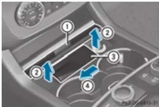 Mercedes-Benz GL 450 (2015) - Front ashtray - 2
