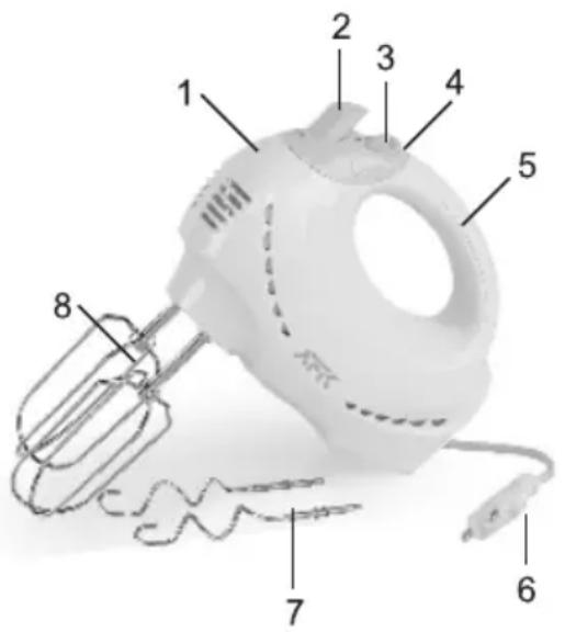 AFK HM-250T.6 - DESCRIPTION OF PARTS - 1