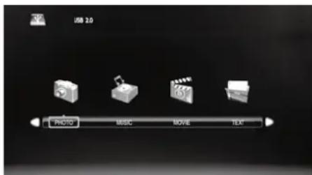 USB 2.0 PHOTO MUSIC MOVIE TEXT