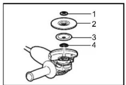 Exploded view diagram of a mechanical assembly with numbered parts for identification