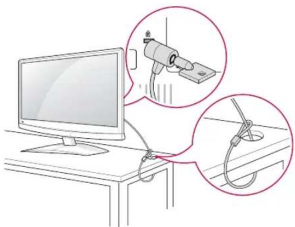 LG M2450D-PC - Using the Kensington security system - 1
