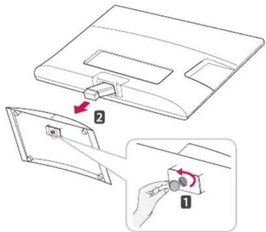 LG M2450D-PC - Detaching the Stand Base and Body - 1