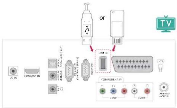 LG M2450D-PC - Connecting to a USB - 1